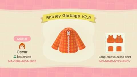 Animal Crossing Design Code: MO-NR4R-NY2X-PNCY Shirley Garbage V2.0