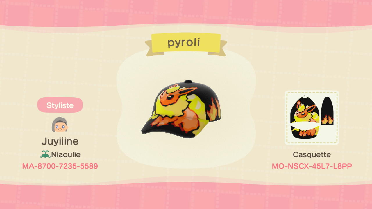 Animal Crossing Design Code: MO-NSCX-45L7-L8PP Pyroli