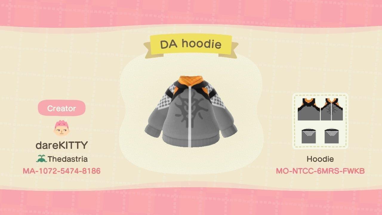 Animal Crossing Design Code: MO-NTCC-6MRS-FWKB DA hoodie