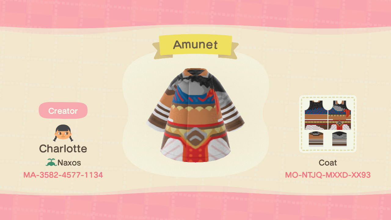 Animal Crossing Design Code: MO-NTJQ-MXXD-XX93 Amunet