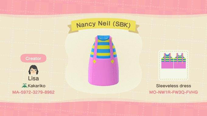 Animal Crossing Design Code: MO-NW1R-FW3Q-FVHG Nancy Neil (SBK)