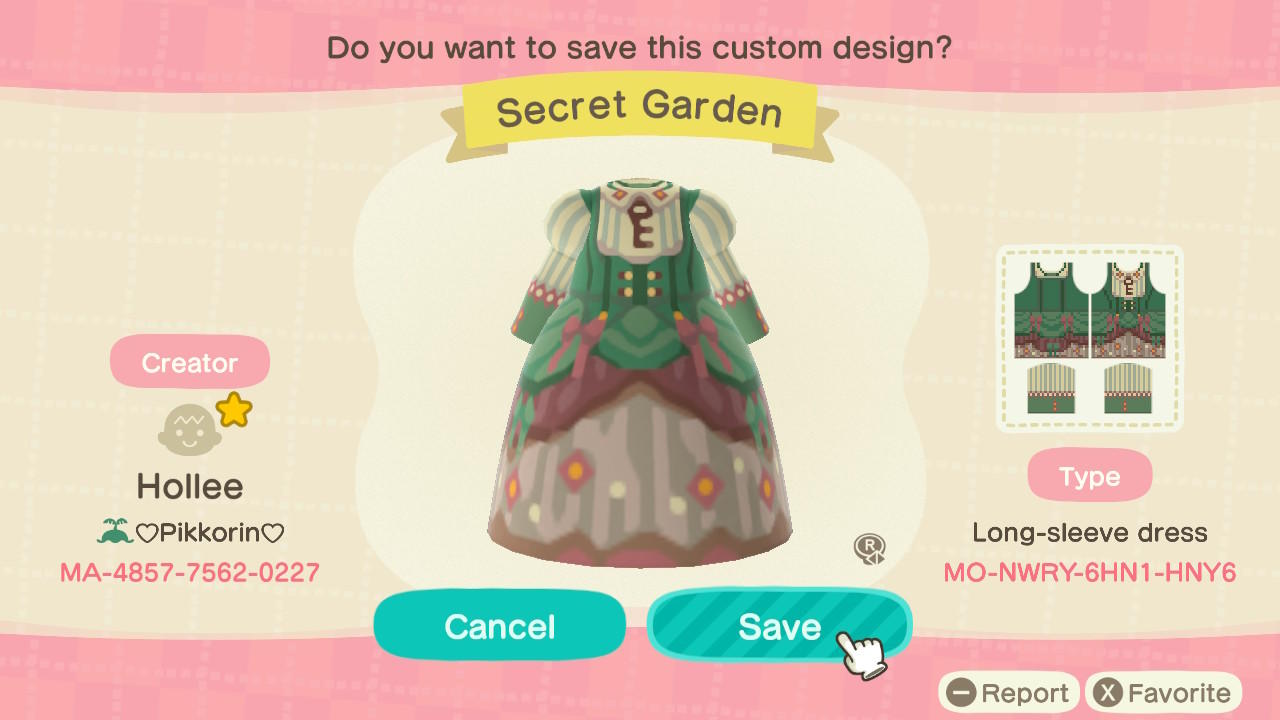 Animal Crossing Design Code: MO-NWRY-6HN1-HNY6 Secret Garden