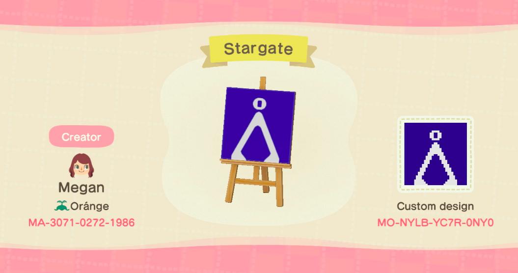 Animal Crossing Design Code: MO-NYLB-YC7R-0NY0 Stargate