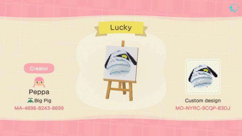 Animal Crossing Design Code: MO-NYRC-9CQP-83DJ Lucky