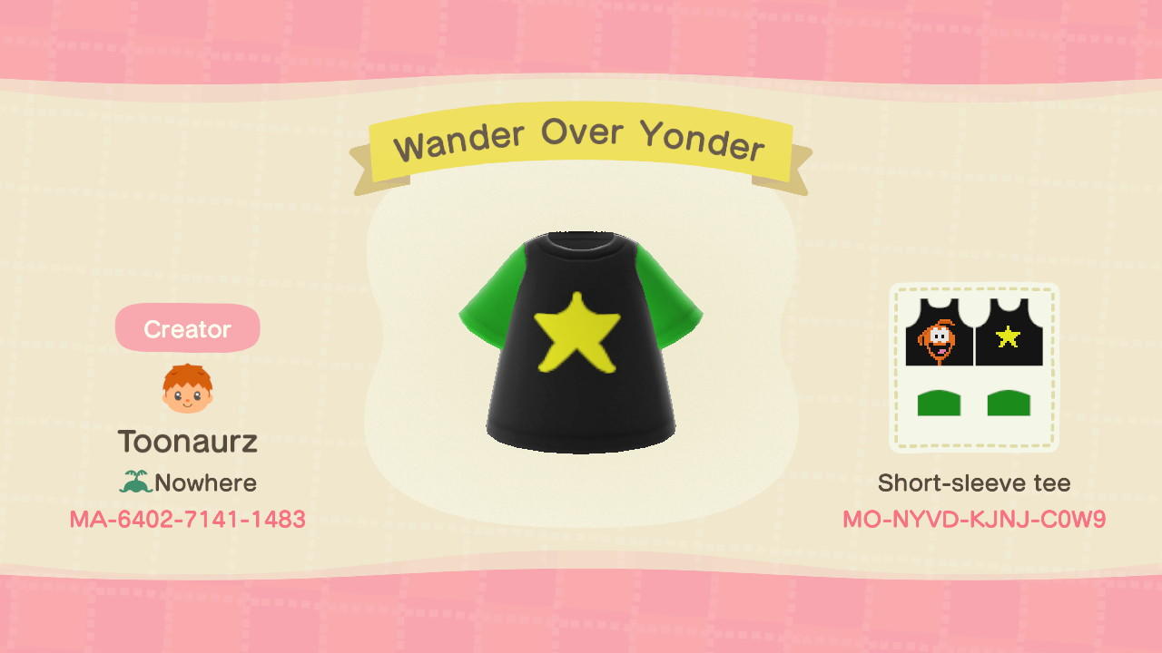 Animal Crossing Design Code: MO-NYVD-KJNJ-C0W9 Wander Over Yonder