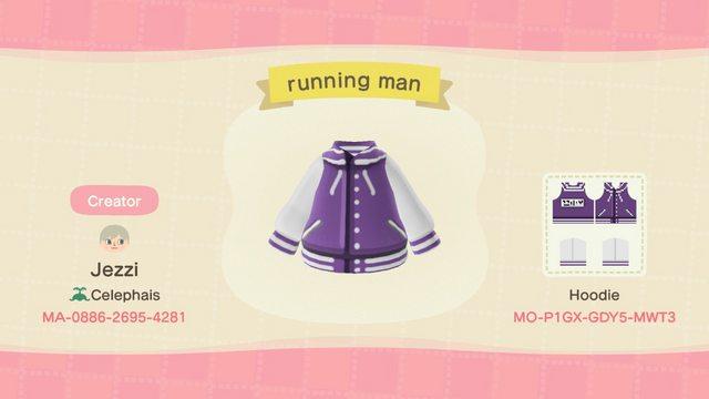 Animal Crossing Design Code: MO-P1GX-GDY5-MWT3 running man