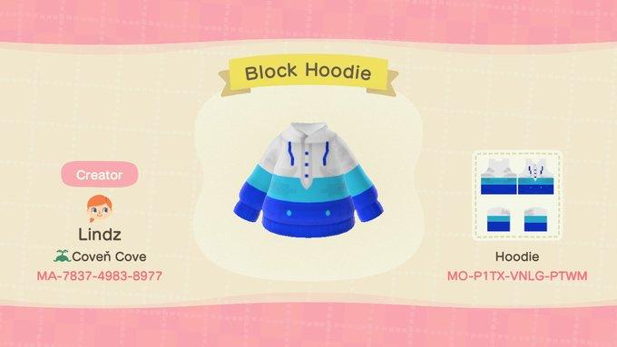 Animal Crossing Design Code: MO-P1TX-VNLG-PTWM Block Hoodie