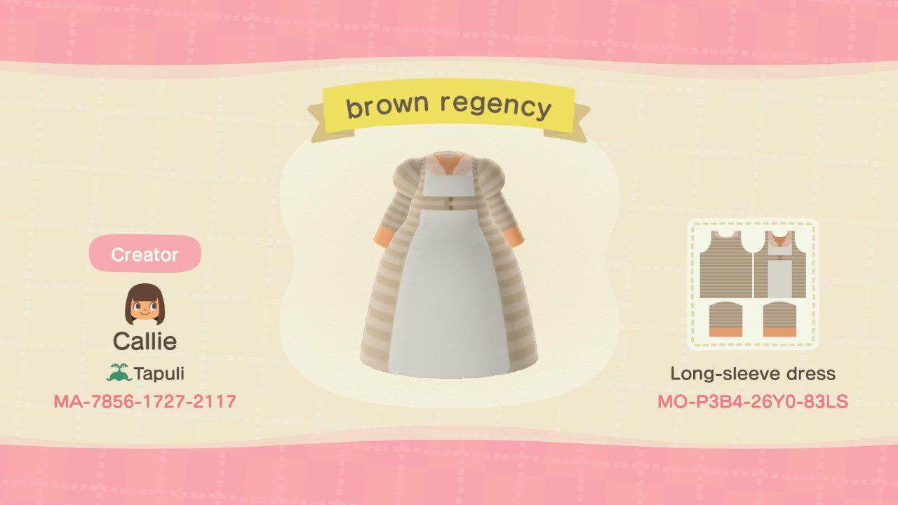 Animal Crossing Design Code: MO-P3B4-26Y0-83LS brown regency