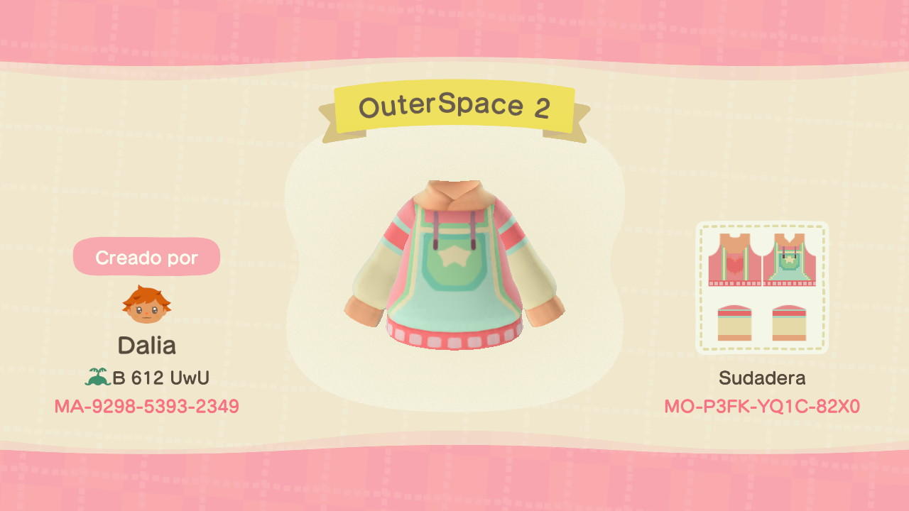 Animal Crossing Design Code: MO-P3FK-YQ1C-82X0 OuterSpace 2
