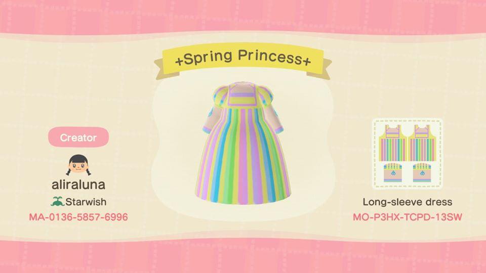 Animal Crossing Design Code: MO-P3HX-TCPD-13SW +Spring Princess+