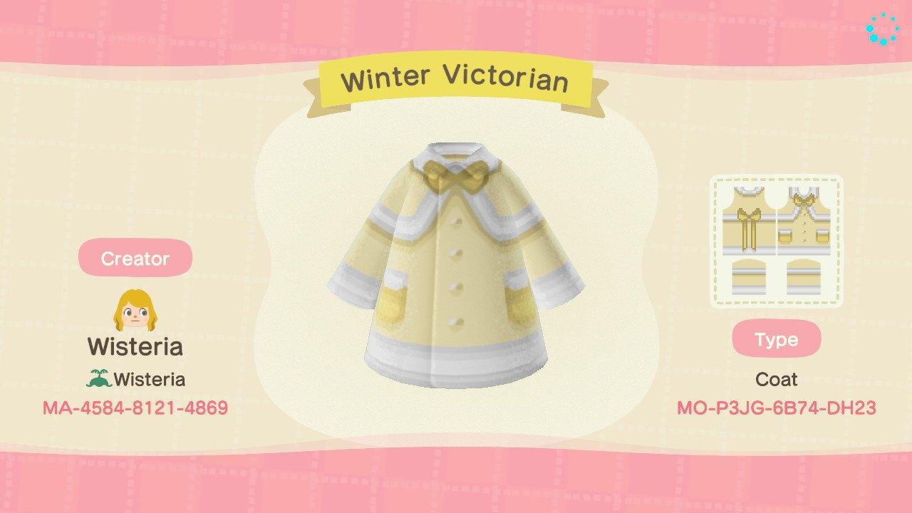 Animal Crossing Design Code: MO-P3JG-6B74-DH23 Winter Victorian