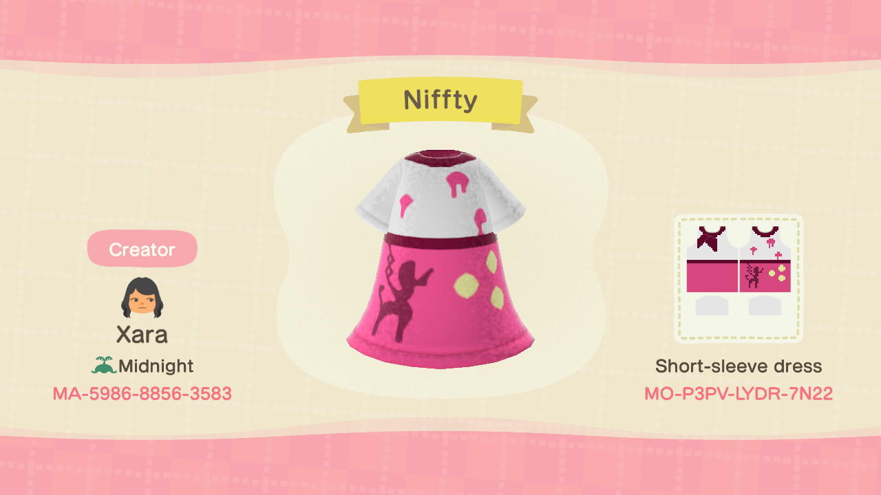 Animal Crossing Design Code: MO-P3PV-LYDR-7N22 Niffty