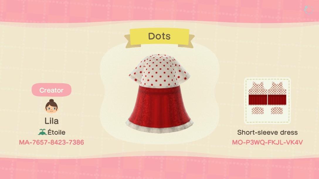 Animal Crossing Design Code: MO-P3WQ-FKJL-VK4V Dots