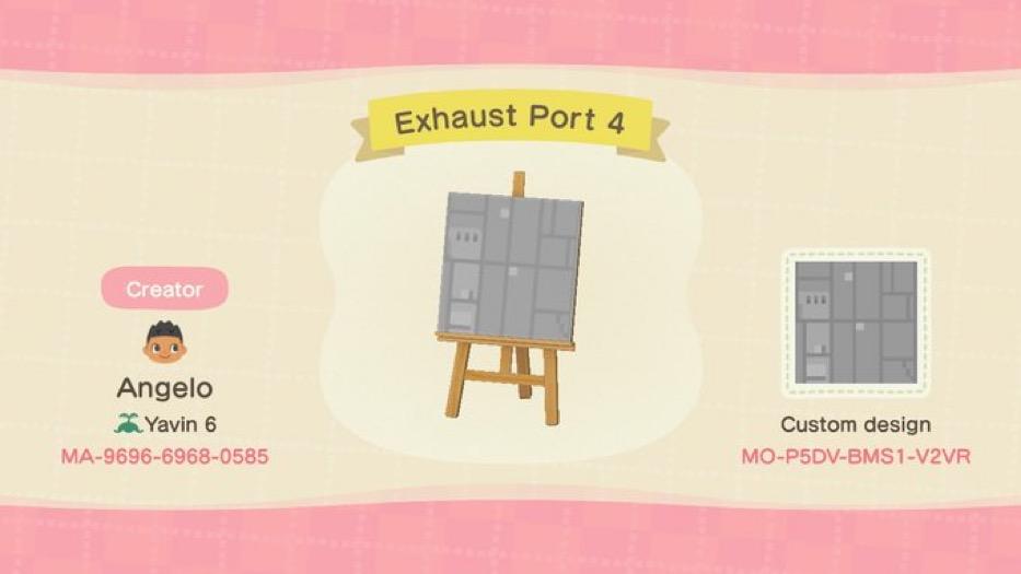 Animal Crossing Design Code: MO-P5DV-BMS1-V2VR Exhaust Port 4