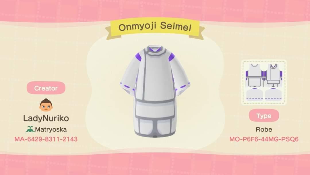 Animal Crossing Design Code: MO-P6F6-44MG-PSQ6 Onmyouji Seimei