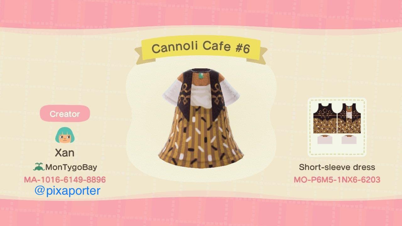 Animal Crossing Design Code: MO-P6M5-1NX6-6203 Cannoli Cafe #6