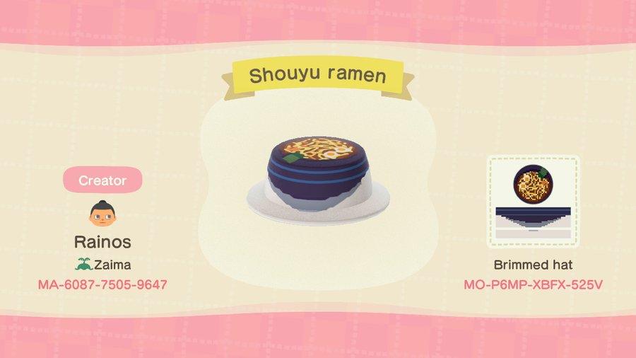 Animal Crossing Design Code: MO-P6MP-XBFX-525V Shouyu Ramen