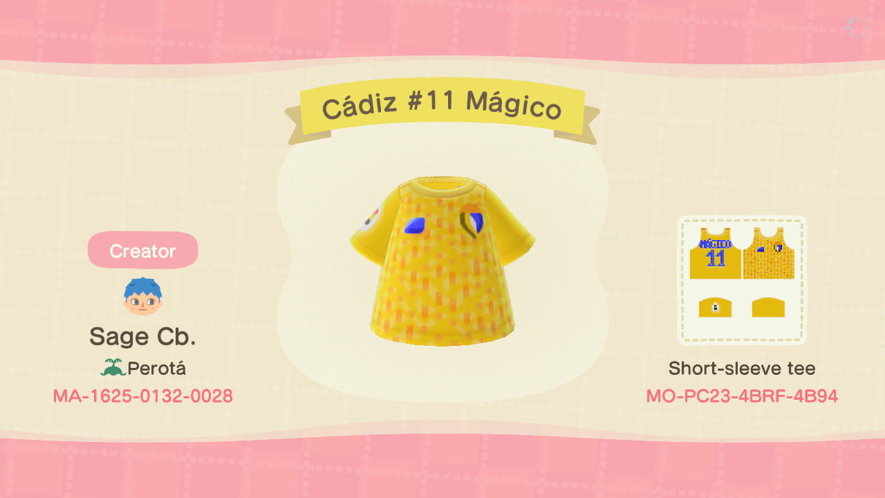 Animal Crossing Design Code: MO-PC23-4BRF-4B94 CÃ¡diz #11 MÃ¡gico