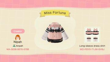 Animal Crossing Design Code: MO-PDY0-71JM-GVBJ Miss Fortune