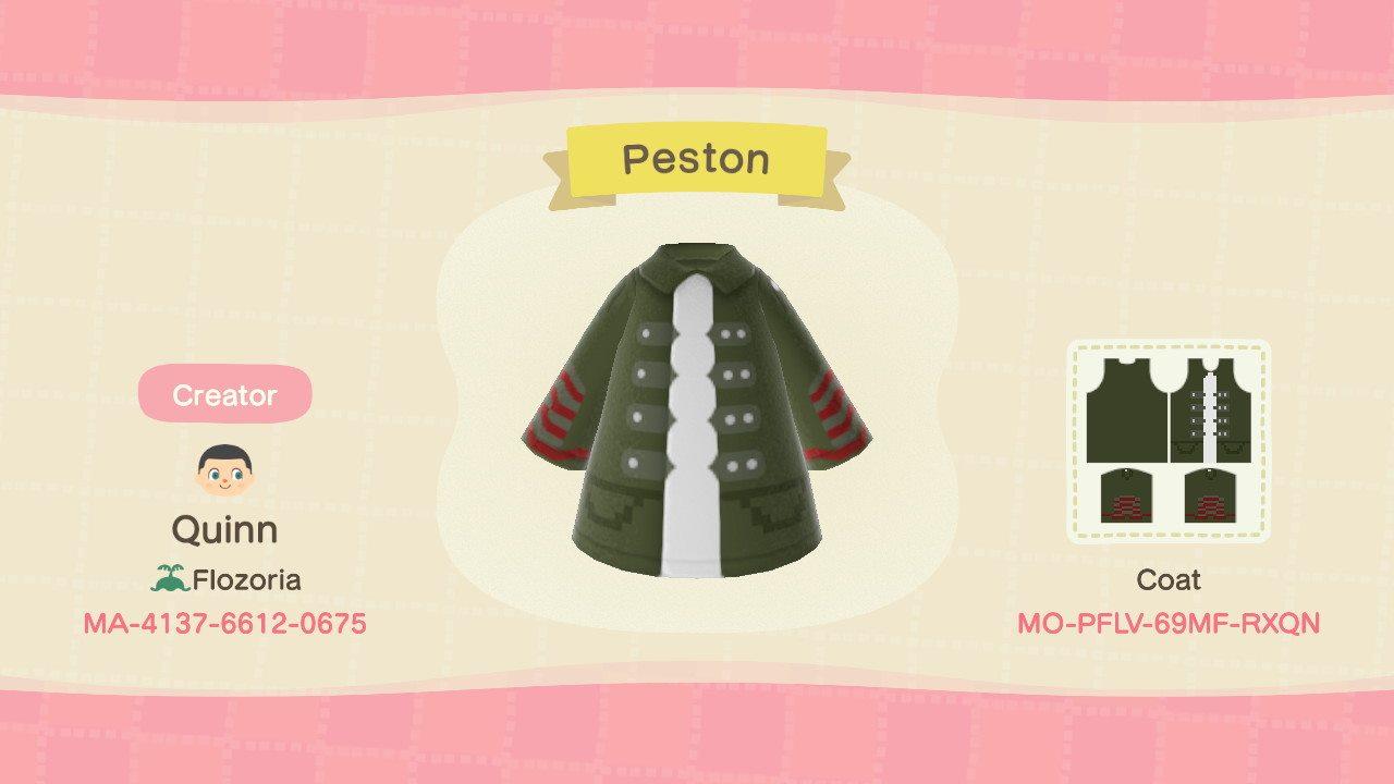 Animal Crossing Design Code: MO-PFLV-69MF-RXQN Peston
