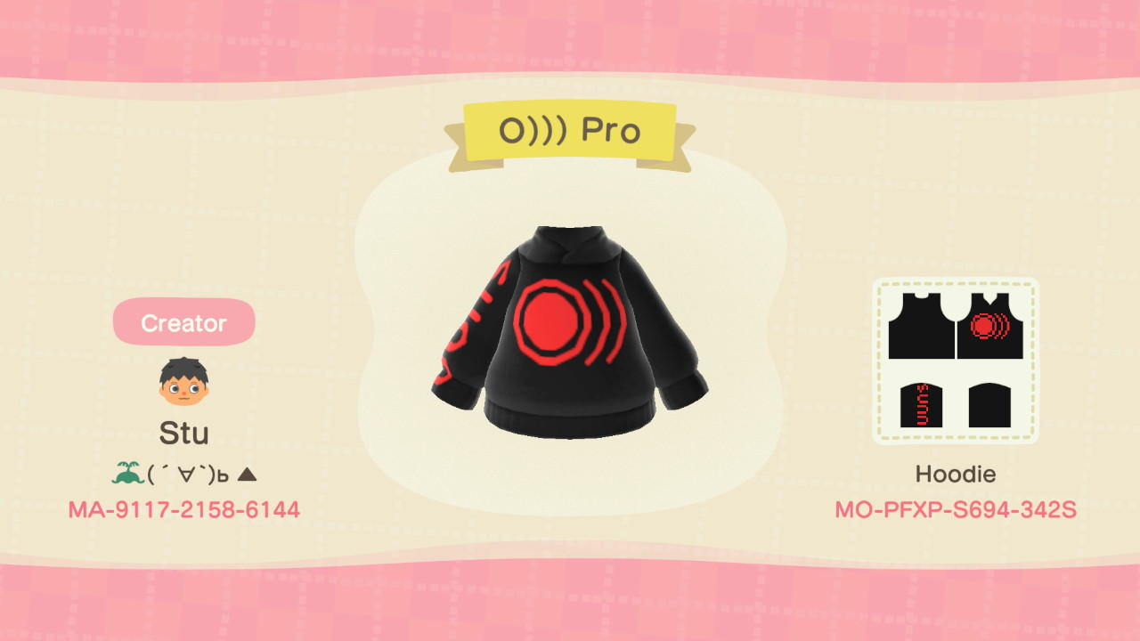 Animal Crossing Design Code: MO-PFXP-S694-342S O))) Pro