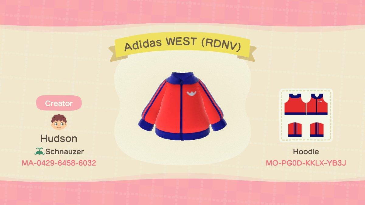 Animal Crossing Design Code: MO-PG0D-KKLX-YB3J Adidas WEST (RDNV)