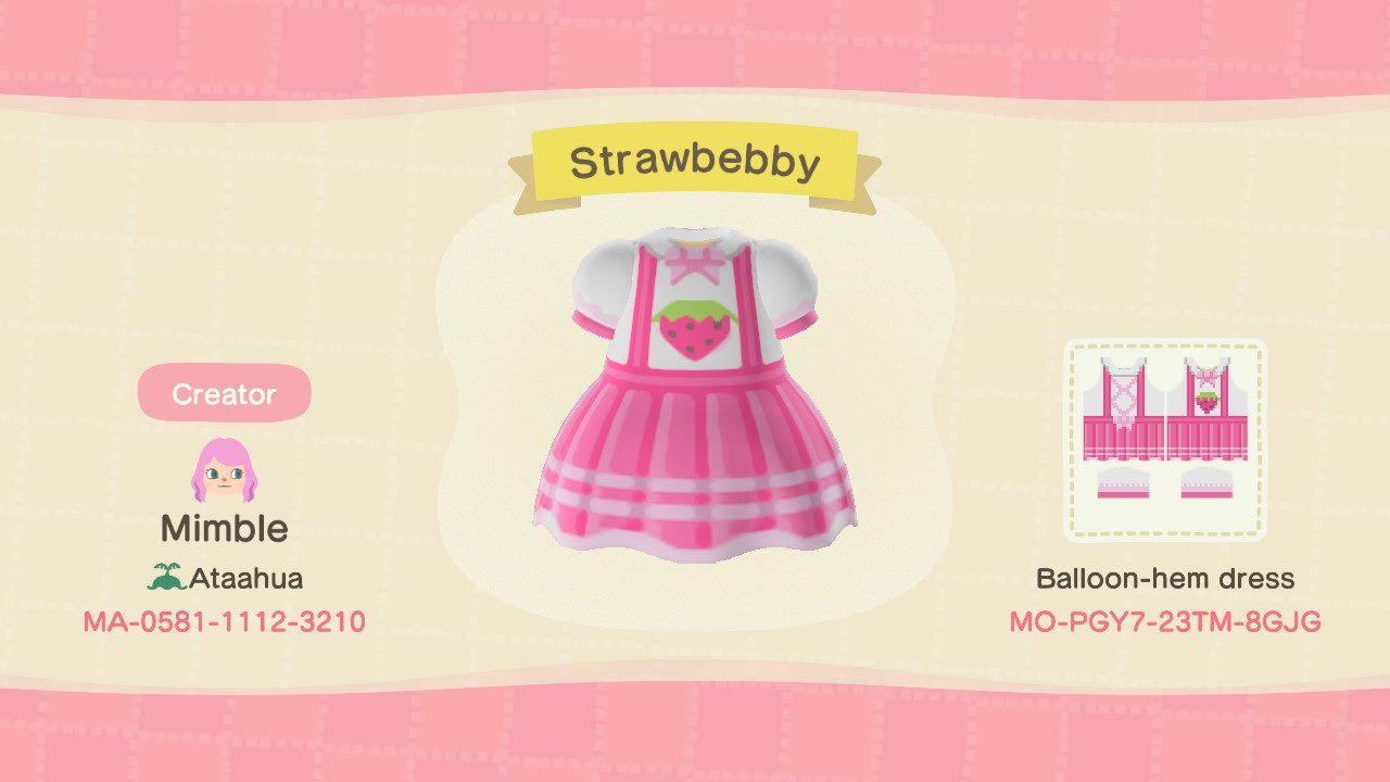 Animal Crossing Design Code: MO-PGY7-23TM-8GJG Strawbebby