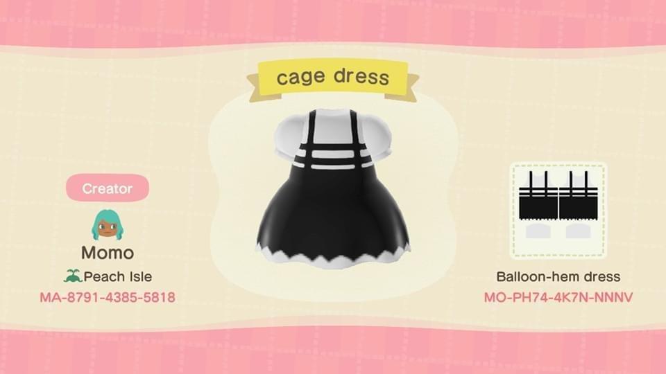Animal Crossing Design Code: MO-PH74-4K7N-NNNV Caged Dress