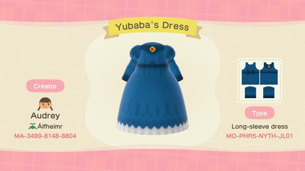 Animal Crossing Design Code: MO-PHR5-NYTH-JL01 Yubaba's Dress