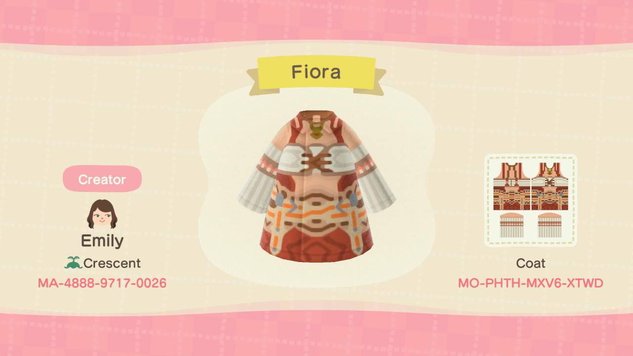 Animal Crossing Design Code: MO-PHTH-MXV6-XTWD Fiora