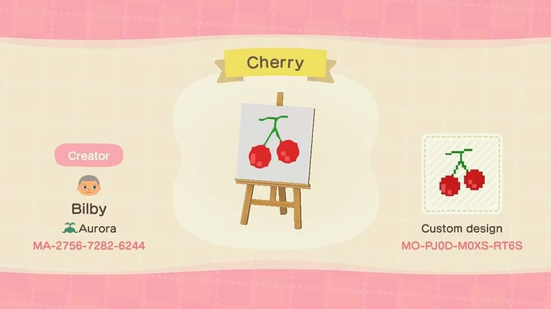 Animal Crossing Design Code: MO-PJ0D-M0XS-RT6S Cherry tree marker