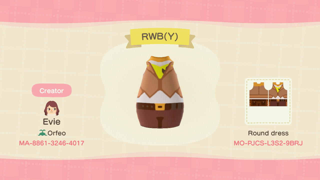 Animal Crossing Design Code: MO-PJCS-L3S2-9BRJ Yang Xiao RWBY