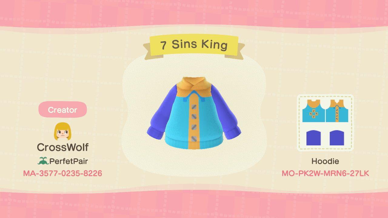 Animal Crossing Design Code: MO-PK2W-MRN6-27LK 7 Sins King
