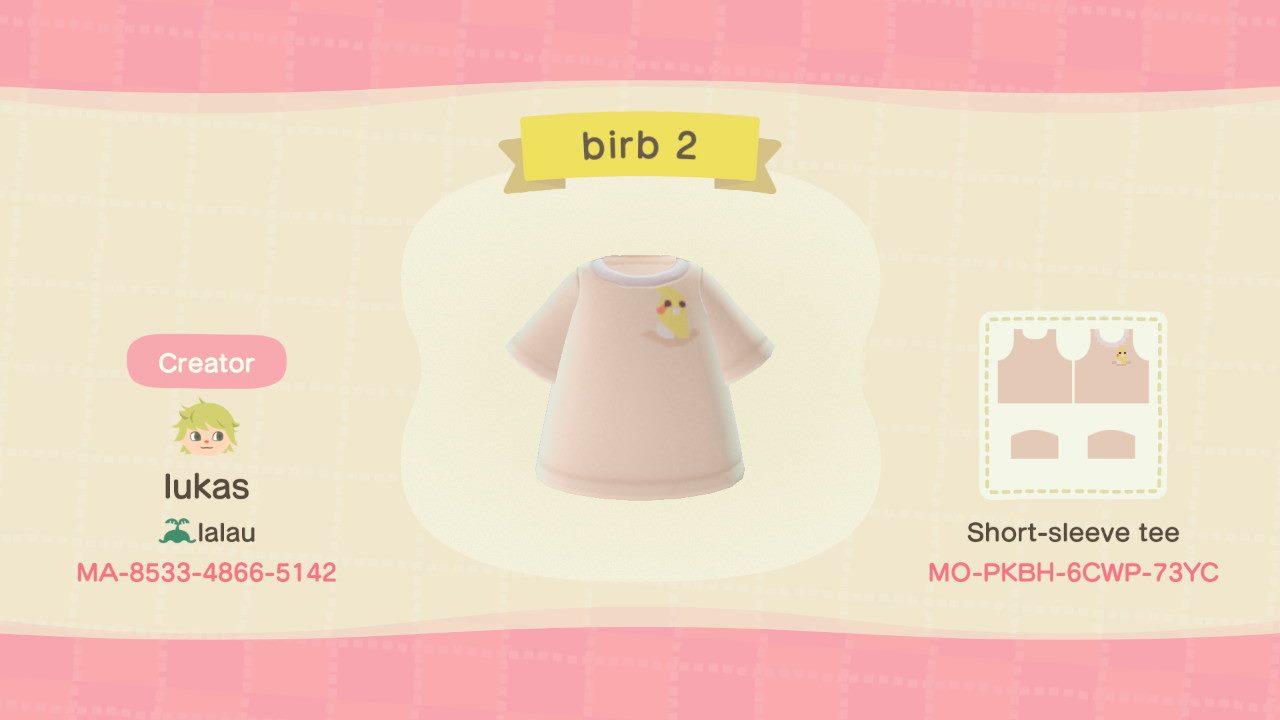 Animal Crossing Design Code: MO-PKBH-6CWP-73YC birb 2