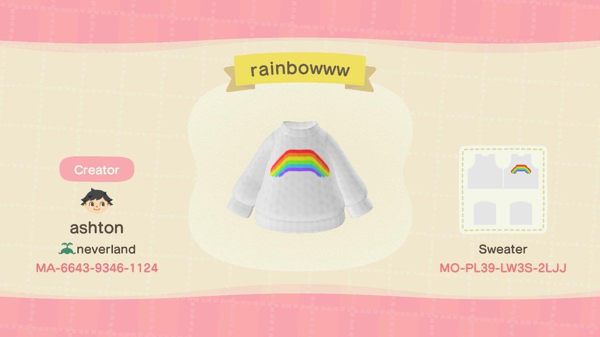 Animal Crossing Design Code: MO-PL39-LW3S-2LJJ rainbowww