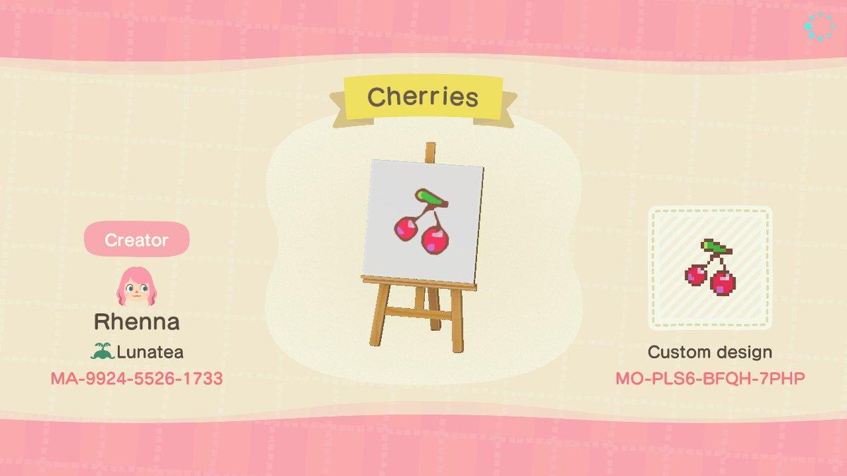 Animal Crossing Design Code: MO-PLS6-BFQH-7PHP Cherries