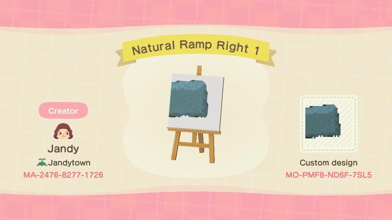 Animal Crossing Design Code: MO-PMF8-ND6F-7SL5 Natural Ramp Right 1