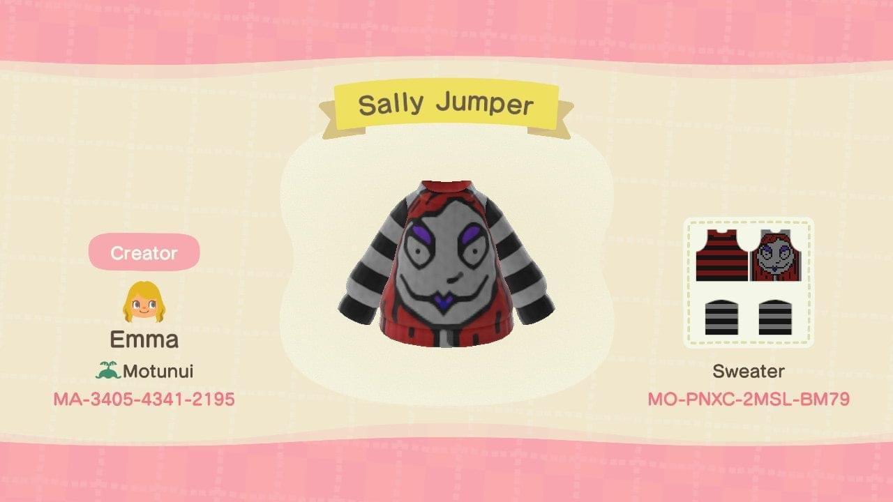 Animal Crossing Design Code: MO-PNXC-2MSL-BM79 Sally Jumper