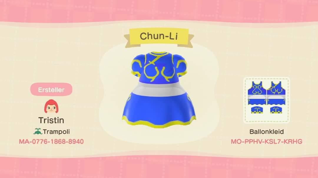 Animal Crossing Design Code: MO-PPHV-KSL7-KRHG Chun-li Street Fight
