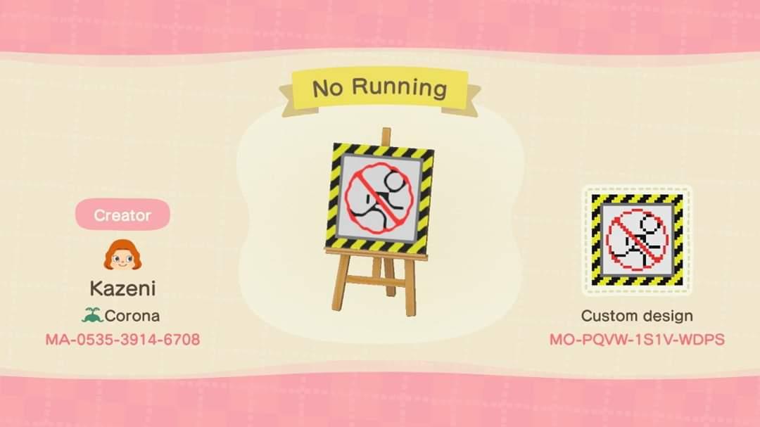 Animal Crossing Design Code: MO-PQVW-1S1V-WDPS No Running