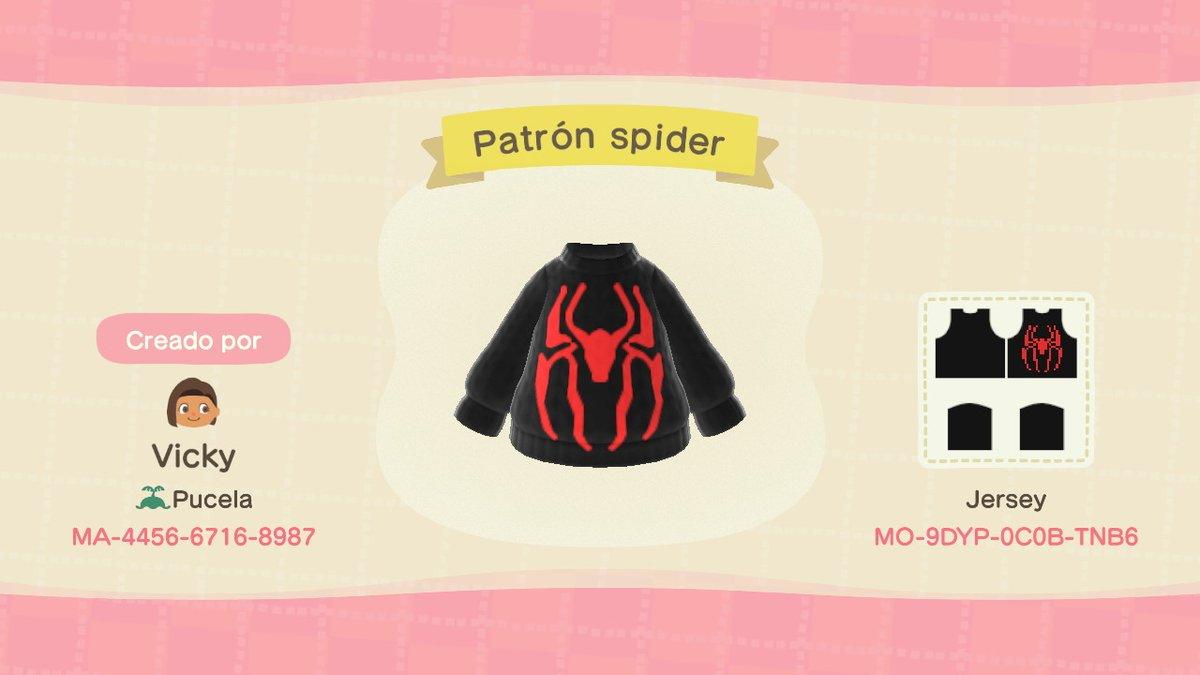Animal Crossing Design Code: MO-PR0H-MS6P-SCYW Spider-Man Sweater