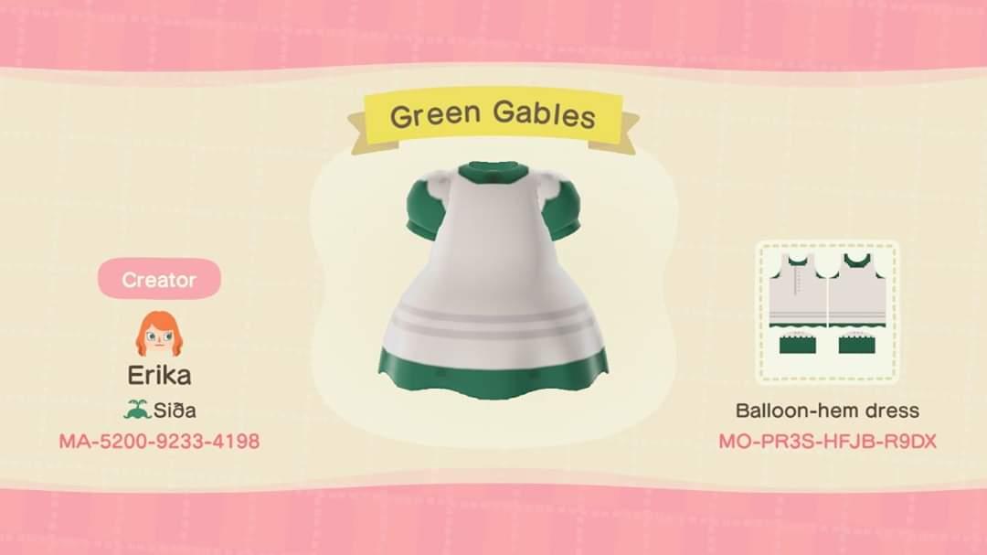 Animal Crossing Design Code: MO-PR3S-HFJB-R9DX Green Gables