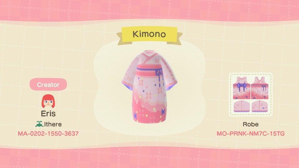 Animal Crossing Design Code: MO-PRNK-NM7C-15TG Kimono