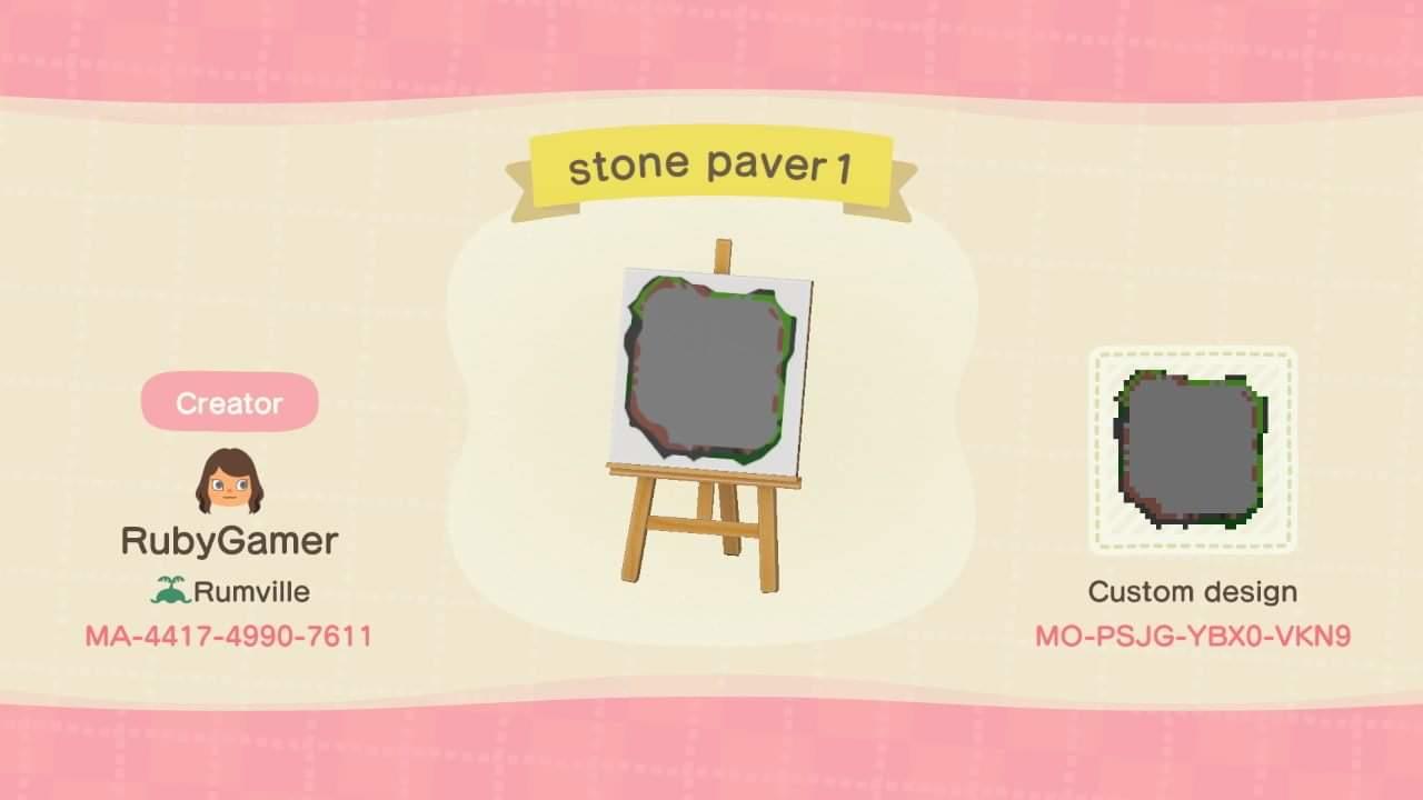 Animal Crossing Design Code: MO-PSJG-YBX0-VKN9 Stone Paved Large