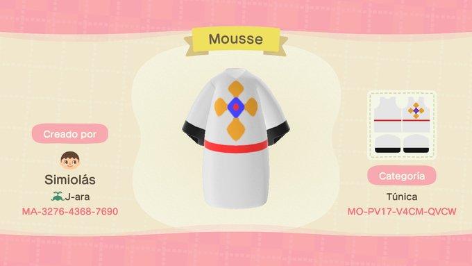 Animal Crossing Design Code: MO-PV17-V4CM-QVCW Mousse Robe