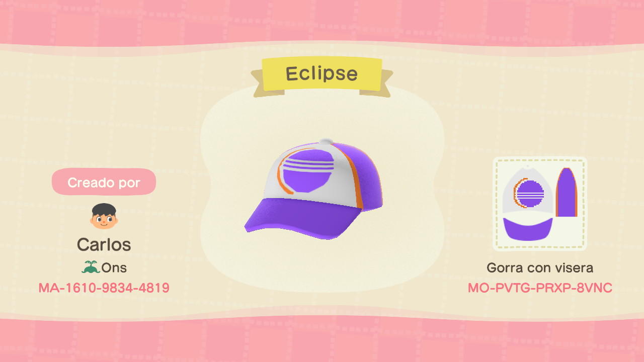 Animal Crossing Design Code: MO-PVTG-PRXP-8VNC Eclipse