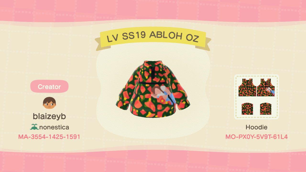 Animal Crossing Design Code: MO-PX0Y-5V9T-61L4 LV SS19 Abloh OZ