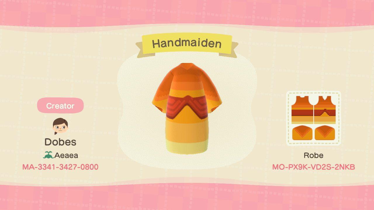 Animal Crossing Design Code: MO-PX9K-VD2S-2NKB Handmaiden Padme