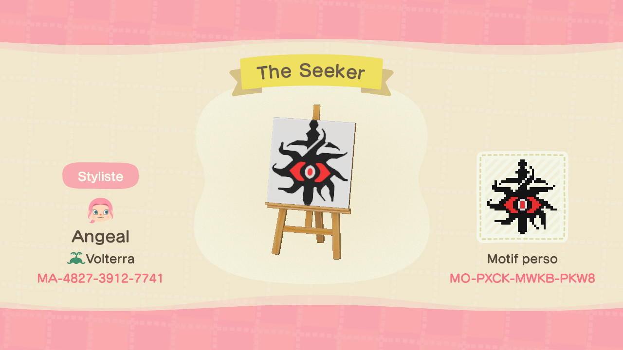Animal Crossing Design Code: MO-PXCK-MWKB-PKW8 The Seeker