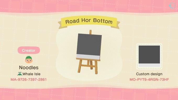 Animal Crossing Design Code: MO-PYT9-4RGN-73HF Road Hor Bottom
